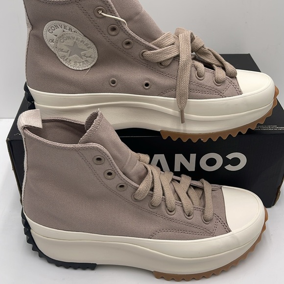 Converse WMNS RUN STAR HIKE HI WONDER STONE/EGRET/BLACK A08706C Platforms Snkrs - Picture 2 of 16